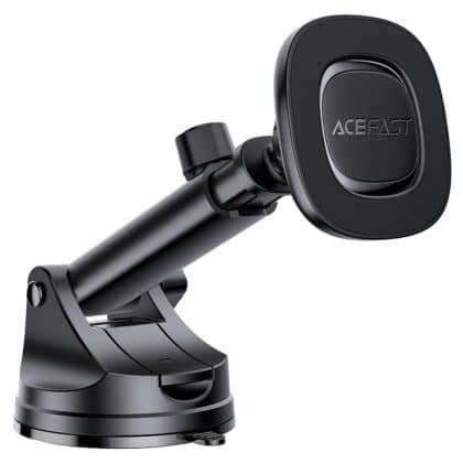 Acefast - Car Holder (d45) - For Dashboard/windshield, Strong Magnetic Grip, Telescopic Rod, Non-Slip Pad, 4.7 - 6.9" Phones - Black