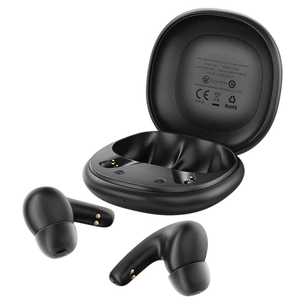 Acefast - Wireless Earbuds (w3) - Bluetooth V5.4, Active Noise Reduction, 4-Mics, Anc + Enc, Ipx4, 350mah - Black - Image 2