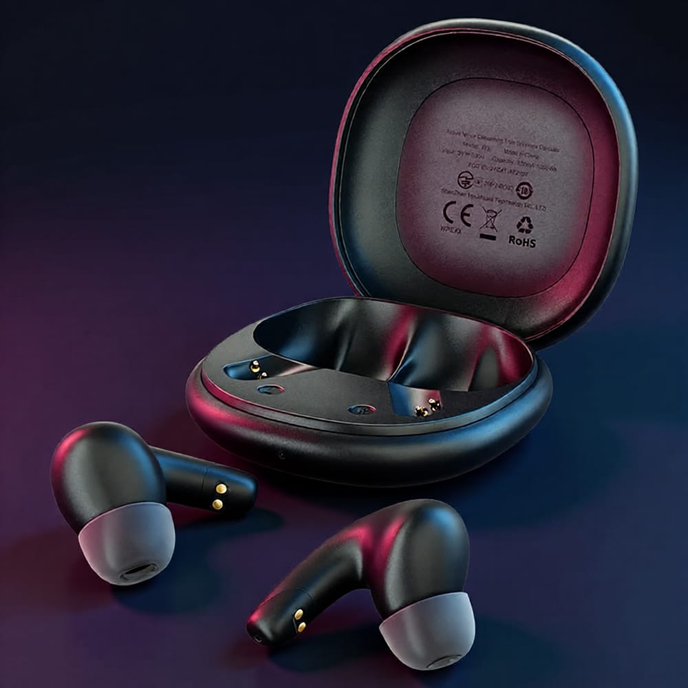 Acefast - Wireless Earbuds (w3) - Bluetooth V5.4, Active Noise Reduction, 4-Mics, Anc + Enc, Ipx4, 350mah - Black - Image 4