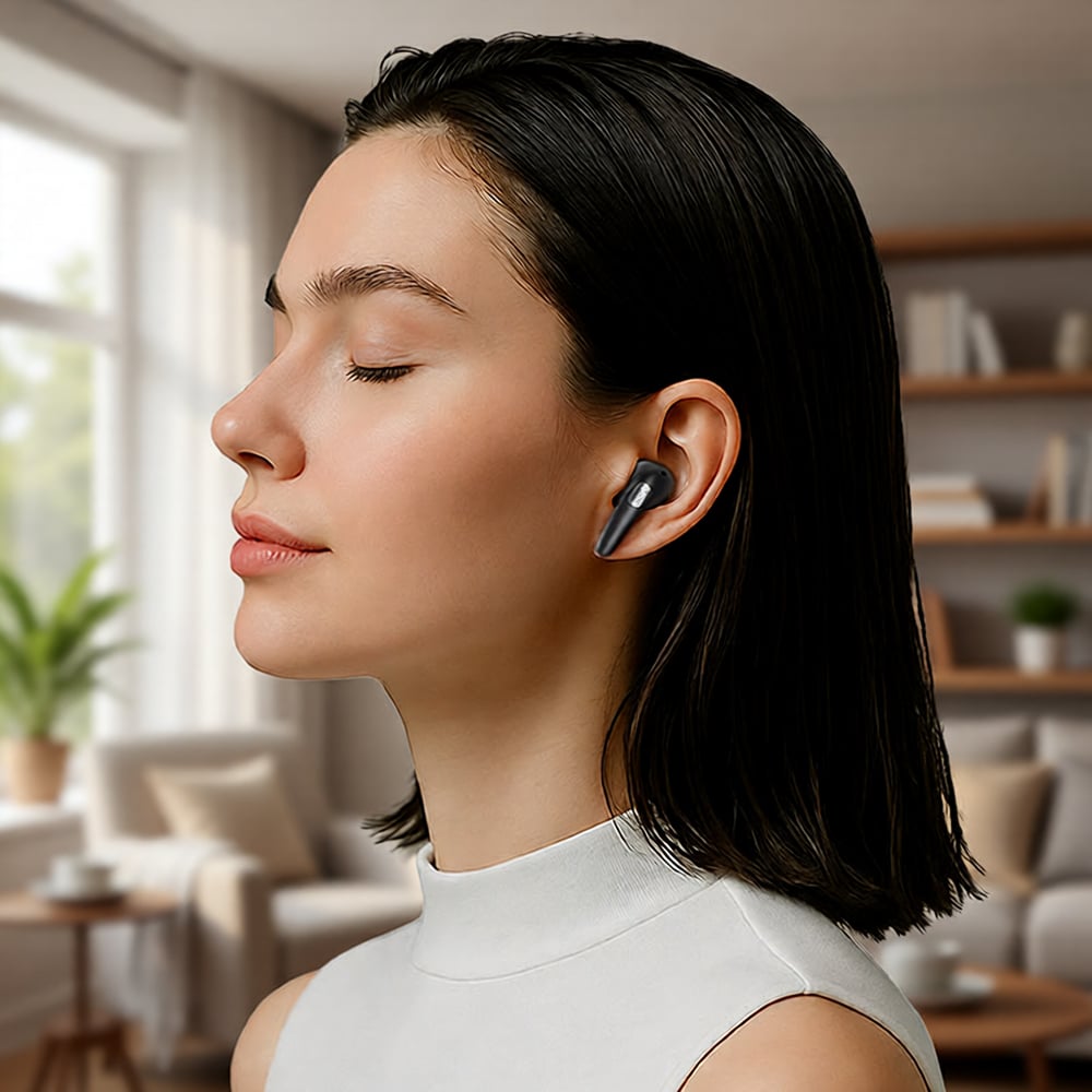 Acefast - Wireless Earbuds (w3) - Bluetooth V5.4, Active Noise Reduction, 4-Mics, Anc + Enc, Ipx4, 350mah - Black - Image 5
