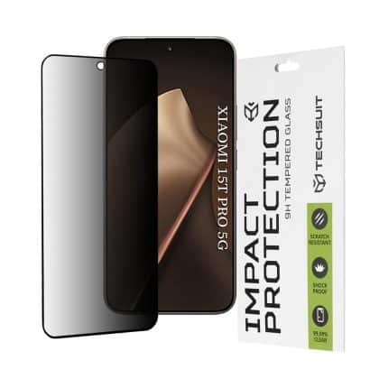 Techsuit - 111d Privacy Full Glue - Xiaomi 15t Pro - Μαύρο