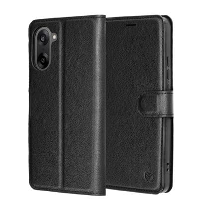 Techsuit Leather Folio - θήκη για Oneplus Nord CE5 - Μαύρο