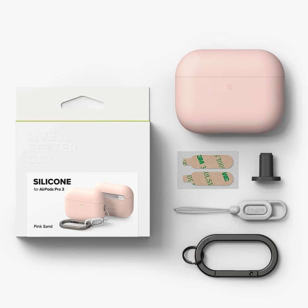 Ringke - Silicone - Apple Airpods Pro 3 - Pink Sand - Image 6