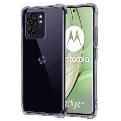 Techsuit Shockproof Clear Silicone - θήκη για Motorola Edge 40 / - Μαύρο