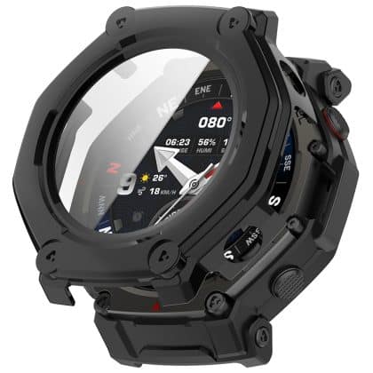 Techsuit - Defense360 Pro + Προστατευτικό Οθόνης - Amazfit T-Rex 3 Pro - Μαύρο