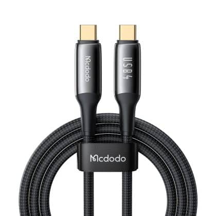 Mcdodo - Data Καλώδιο (ca-2990) - Type-C To Type-C, 240w, Thunderbolt 3, 40gb/s, 8k Ultra Hd,  1.2m - Black