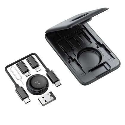 Mcdodo - 8in1 Accessory Organizer (ch-2440) - With Built-In Apple Watch Charger, Fast Charging, Portable Design - Black