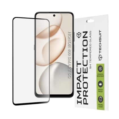 Techsuit - Γυαλί Πλήρως Κολλητό / Full Glue Glass - Honor 400 Smart 5g / 400 Smart 4g / 200 Smart / 90 Smart / X7d 4g / X7b 4g / X7b 5g / X7c - Μαύρο