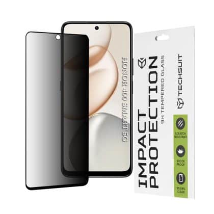 Techsuit - 111d Προστατευτική Ταινία Full Glue - Honor 400 Smart 5g / 400 Smart 4g / 200 Smart / 90 Smart / X7d 4g / X7b 4g / X7b 5g / X7c - Μαύρο