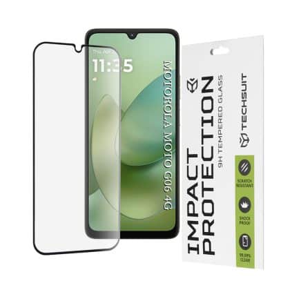 Techsuit - Γυαλί Full Cover / Full Glue 111d - Motorola Moto G06 / Moto G06 Power - Μαύρο