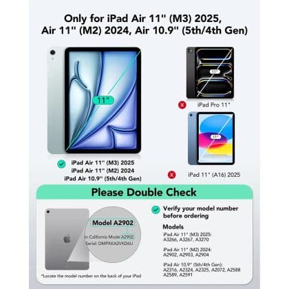 Γκρι θήκη πληκτρολογίου ESR Flex Keyboard για iPad Air με αποσπώμενο μαγνητικό πληκτρολόγιο