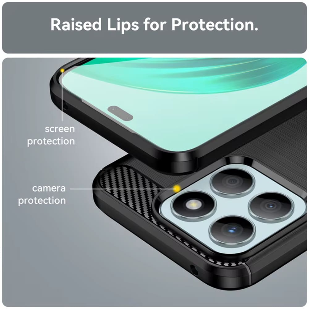 Techsuit Carbon Silicone - θήκη για Honor 400 Smart - Μαύρο - Image 5