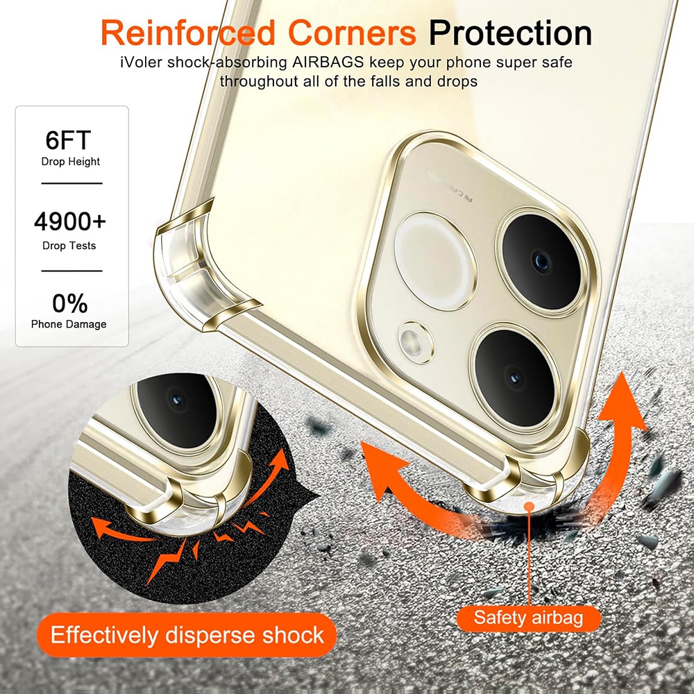 Techsuit Shockproof Clear Silicone - θήκη για Realme Note 70T - Διάφανο - Image 4
