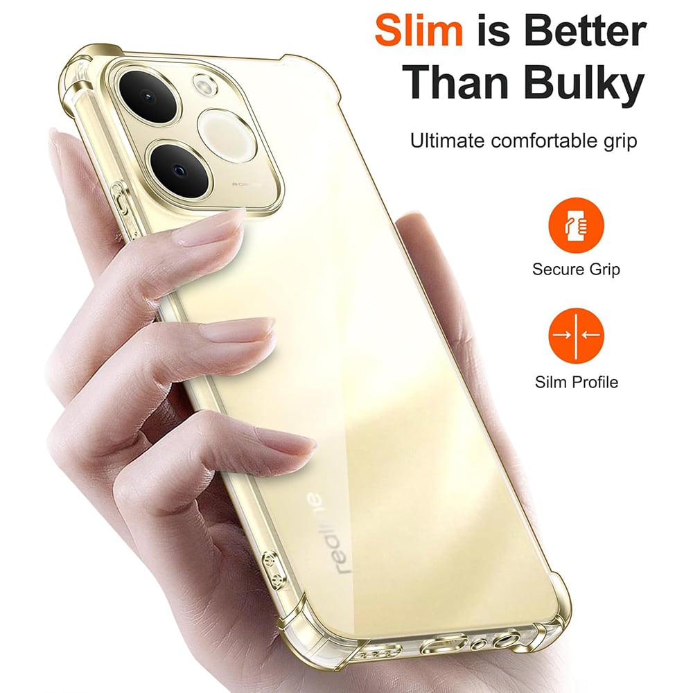 Techsuit Shockproof Clear Silicone - θήκη για Realme Note 70T - Διάφανο - Image 2