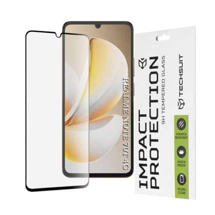 Techsuit - Γυαλί Πλήρους Κάλυψης / Πλήρους Κόλλας 111d - Realme Note 70t - Μαύρο
