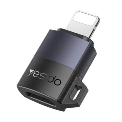 Yesido - Αντάπτορας Otg (gs27) - Type-C Σε Lightning, 480mpb/s, Αλουμίνιο, 27w - Γκρι