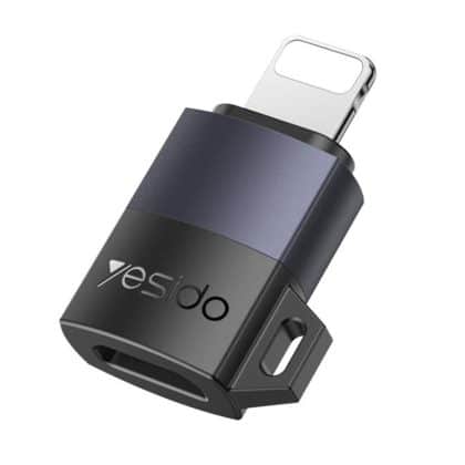 Yesido - Αντάπτορας Otg (gs30) - Micro-USB Σε Lightning, 480mpb/s, Αλουμίνιο, 12w - Γκρι