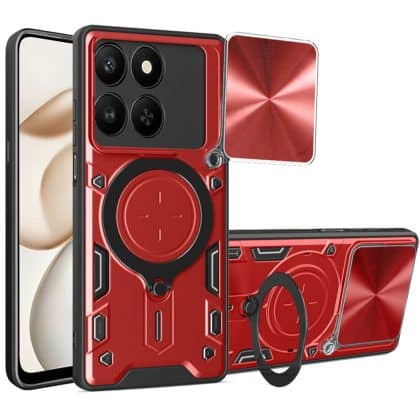 Techsuit CamGuard Pro - θήκη για Honor 400 Smart / 4G X7d - Κόκκινο