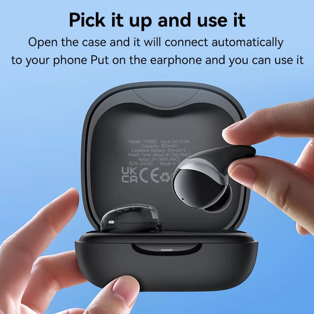 Yesido - Ασύρματα Ακουστικά (tws30) - Με Anc, Tws, Μικρόφωνο, Bluetooth 5.3, Εντός Του Αυτιού Σχέδιο, 300mah - Μαύρα - Image 4