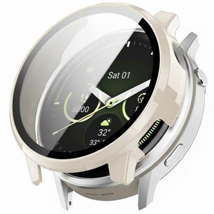 Techsuit - Defense360 Pro + Προστατευτικό Οθόνης - Garmin Venu 4 45mm - Μπεζ