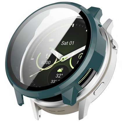 Techsuit - Defense360 Pro + Προστατευτικό Οθόνης - Garmin Venu 4 45mm - Σκούρο Μπλε