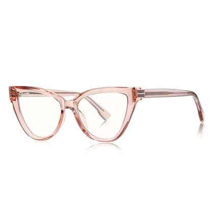 Techsuit - Anti-Blue Light Glasses Reflex Pc (2279) - For Women, Cat Eye, Tr90&metal Frame, Ac Lens - Transparent/brown