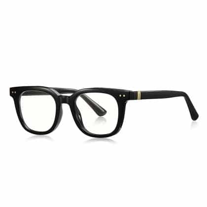 Techsuit - Anti-Blue Light Glasses Reflex Pc (2229) - For Men, Round, Tr90&metal Frame, Ac Lens - Black