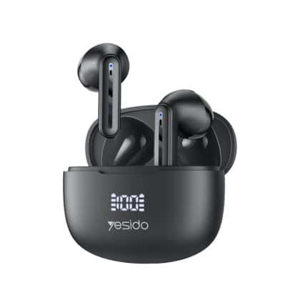 Yesido - Ασύρματα Ακουστικά (tws19) - Με Enc, Ελεγχο Αφής, Bluetooth V5.3, Led Οθόνη, Ημι-Εντός Του Αυτιού Σχεδίαση, 470mah - Μαύρα