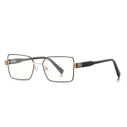 Techsuit - Anti-Blue Light Glasses Reflex Pc (3160) - For Women, Rectangle, Metal Frame, Ac Lens - Black