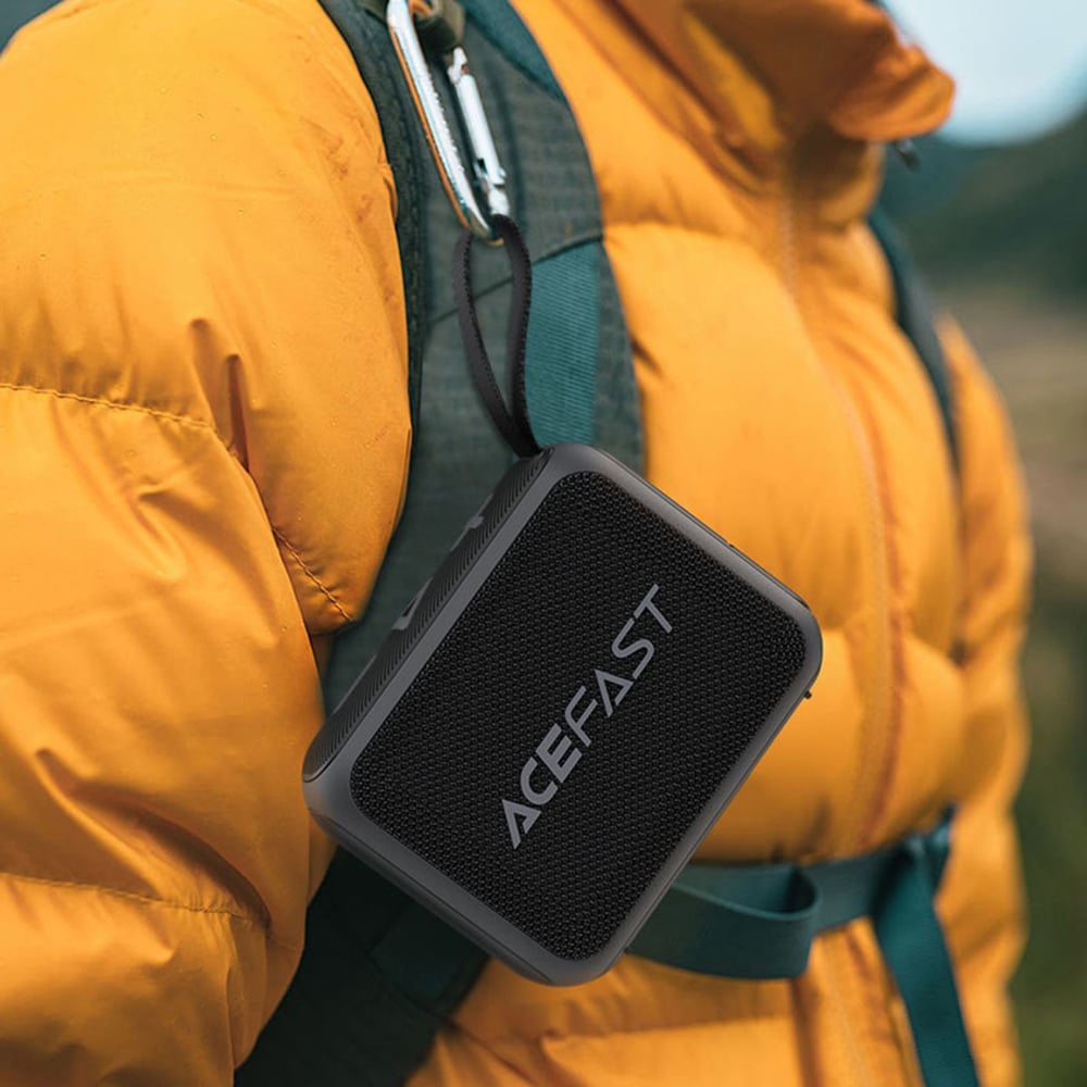Acefast - Wireless Speaker Go (k4) - Bluetooth 5.4, Portable, 5w Full-Range Speaker, Waterproof Ipx7, Type-C, 900mah- Black - Image 6