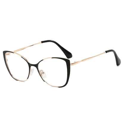 Techsuit - Anti-Blue Light Glasses Reflex Pc (8808) - For Women, Oversized, Metal Frame, Ac Lens - Black