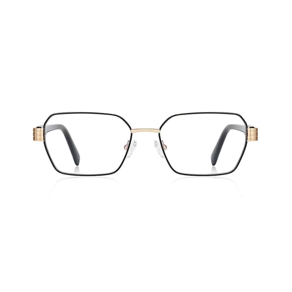 Techsuit - Anti-Blue Light Glasses Reflex Pc (3161) - For Women, Rectangle, Metal Frame, Ac Lens - Black - Image 2