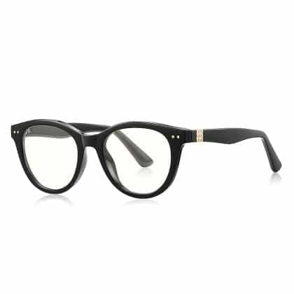 Techsuit - Anti-Blue Light Glasses Reflex Pc (2231) - For Men, Round, Tr90&metal Frame, Ac Lens - Black