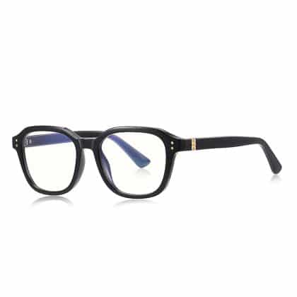 Techsuit - Anti-Blue Light Glasses Reflex Pc (2227) - For Men, Round, Tr90&metal Frame, Ac Lens - Black