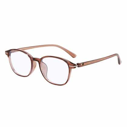 Techsuit - Anti-Blue Light Glasses Reflex Pc (6635) - Unisex, Round, Tr90 Frame, Ac Lens - Reddish Brown