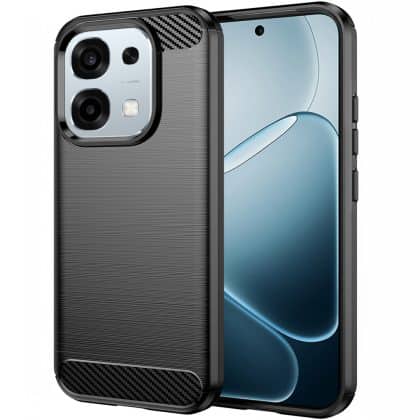 Techsuit Carbon Silicone - θήκη για Oppo A6 Pro 4G - Μαύρο