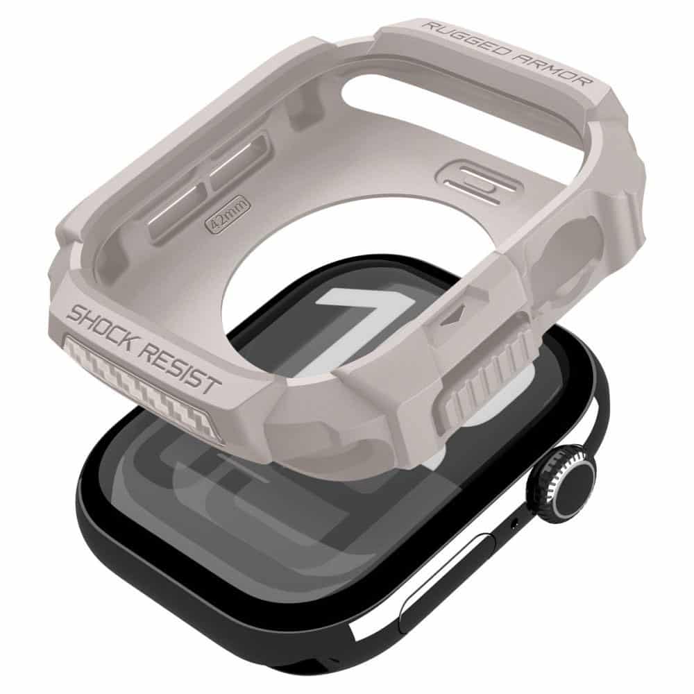 Spigen - Rugged Armor V2 - Apple Watch 10 42mm / Watch 11 42mm - Dune Beige - Image 6