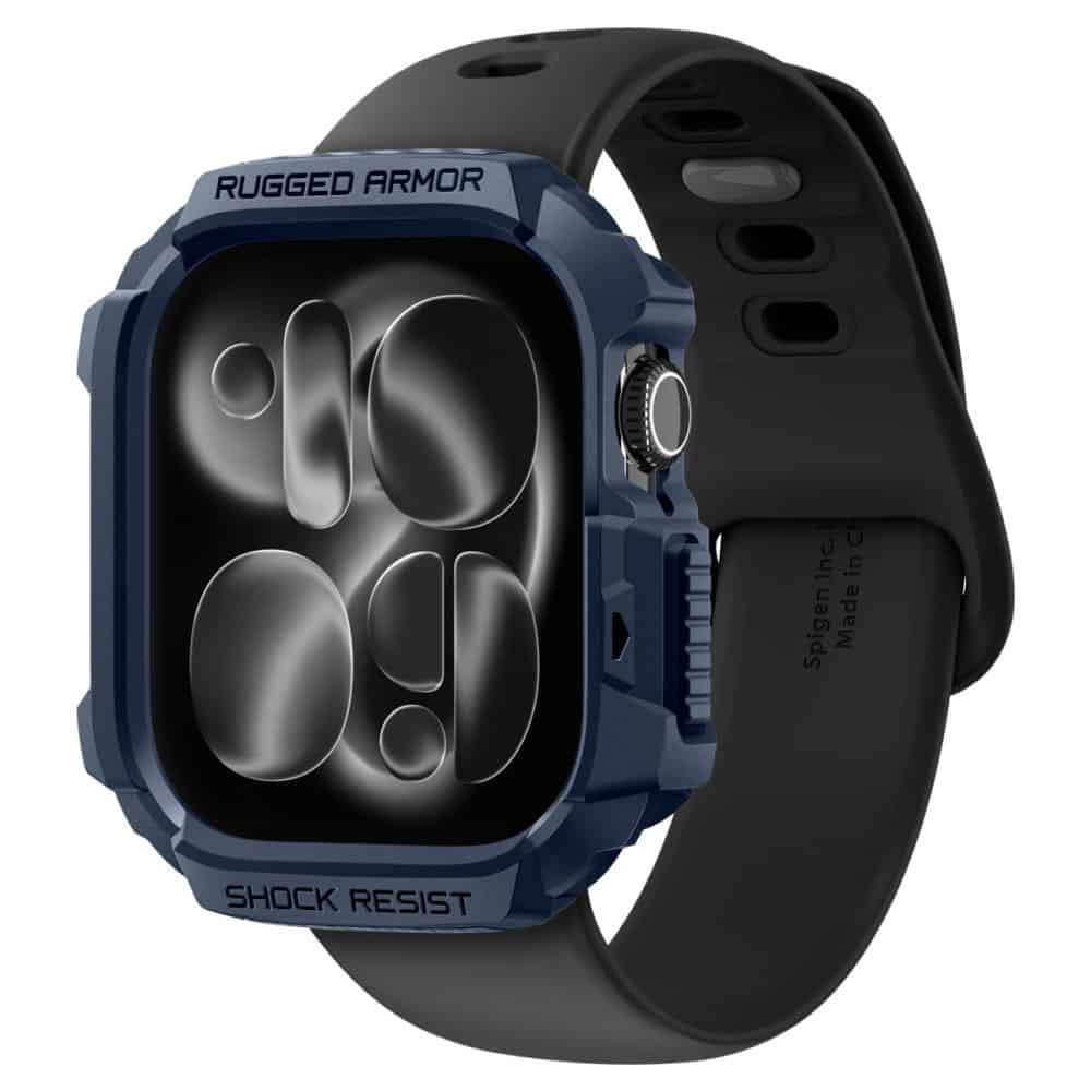 Spigen - Rugged Armor V2 - Apple Watch 10 42mm / Watch 11 42mm - Navy Blue - Image 2