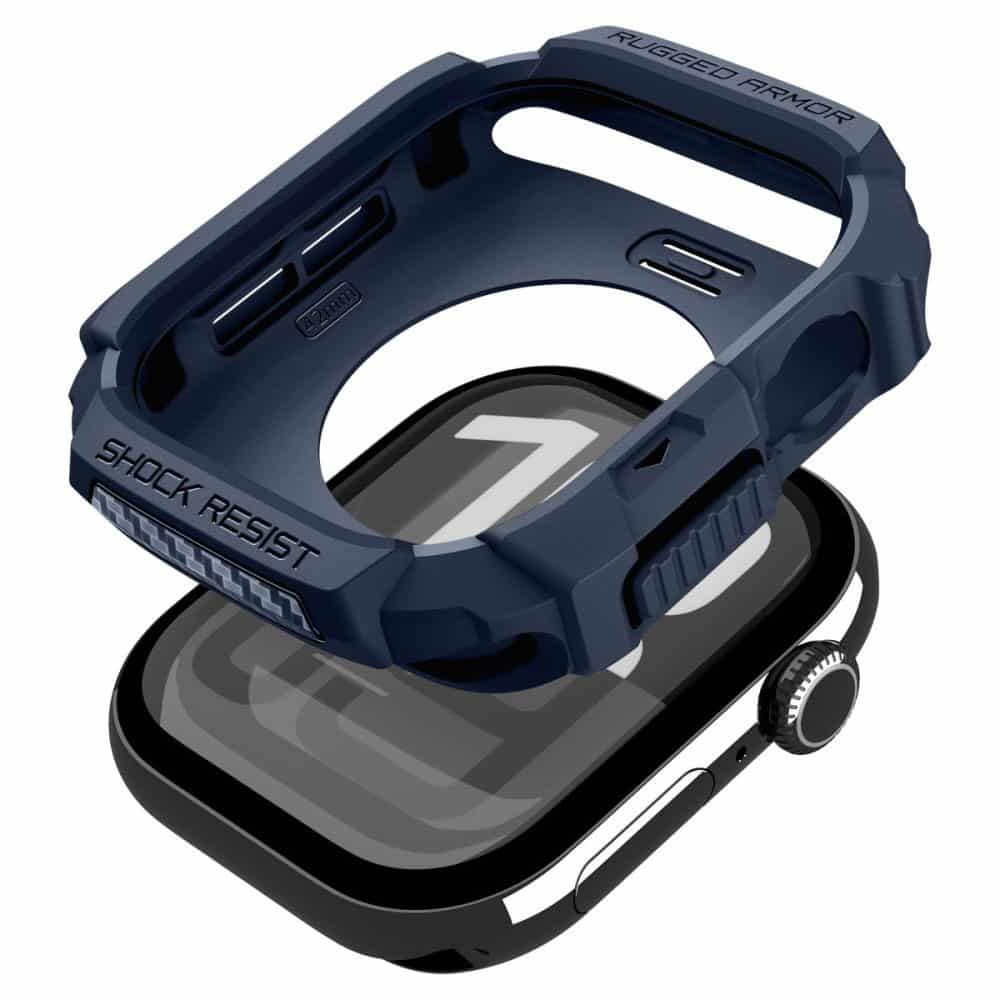 Spigen - Rugged Armor V2 - Apple Watch 10 42mm / Watch 11 42mm - Navy Blue - Image 6