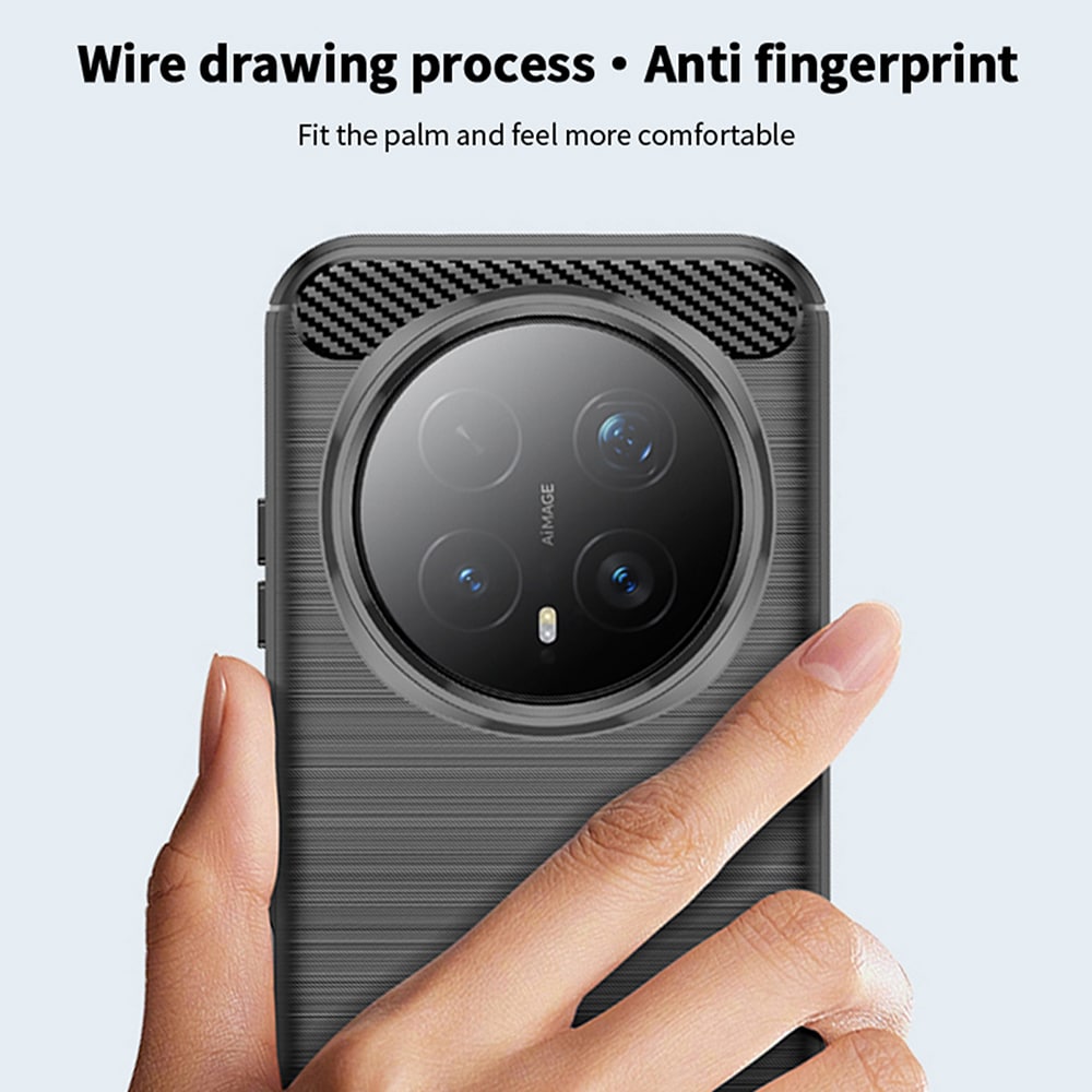 Techsuit Carbon Silicone - θήκη για Honor Magic8 Pro - Μαύρο - Image 4
