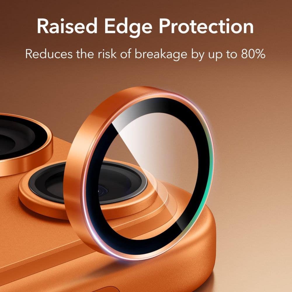 ESR - Armorite Camera Lens Protectors - iPhone 14 Pro/pro Max/15 Pro/pro Max/16 Pro/pro Max/17 Pro/pro Max - Orange - Image 3
