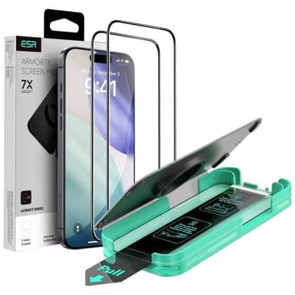 ESR - Armorite Screen Protector Ultrafit (2 Pack) - iPhone 16 Pro / iPhone 17 - Black