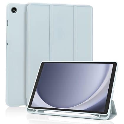 Techsuit - Flex Trifold (with Pencil Holder) - Samsung Galaxy Tab A11 / A9 - Sky Blue