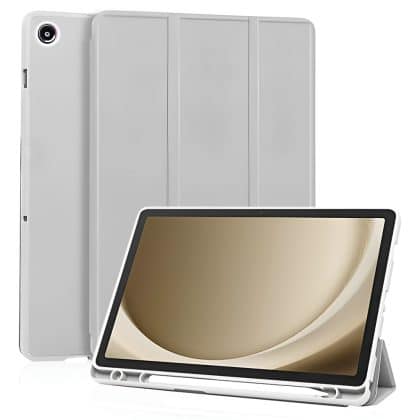 Techsuit - Flex Trifold (with Pencil Holder) - Samsung Galaxy Tab A11 Plus / A9 Plus - Gray