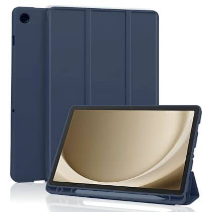 Techsuit - Flex Trifold (with Pencil Holder) - Samsung Galaxy Tab A11 Plus / A9 Plus - Dark Blue