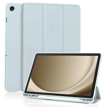 Techsuit - Flex Trifold (with Pencil Holder) - Samsung Galaxy Tab A11 Plus / A9 Plus - Sky Blue