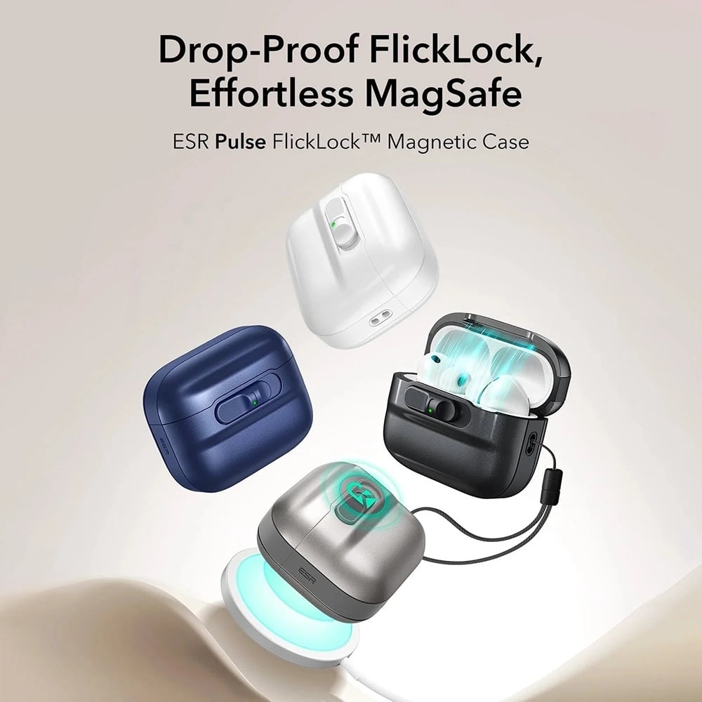 ESR - Pulse Magnetic Flicklock - Apple Airpods Pro 3 - Titanium - Image 2