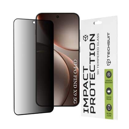 Techsuit - 111d Privacy Full glue - Oppo Find X9 - Black