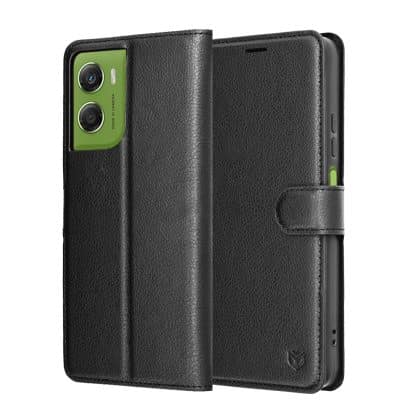 Techsuit Leather Folio - θήκη για Motorola Moto G06 - Μαύρο