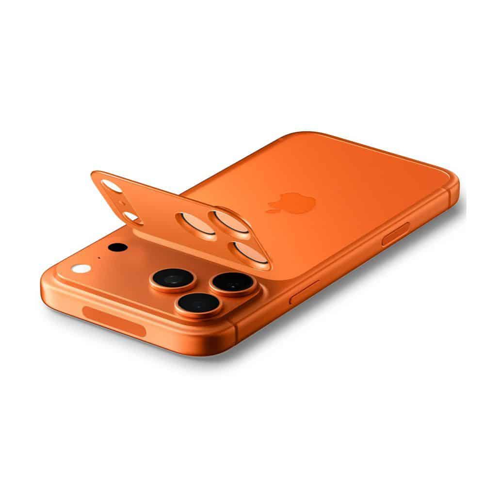 Spigen - Optik.tr Ez Fit Pro Camera Glass (2 Pack) - iPhone 17 Pro - Orange - Image 4